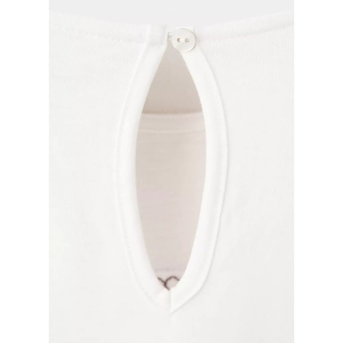 T-shirt coton détails brodés blanc cassé, MANGO KIDS