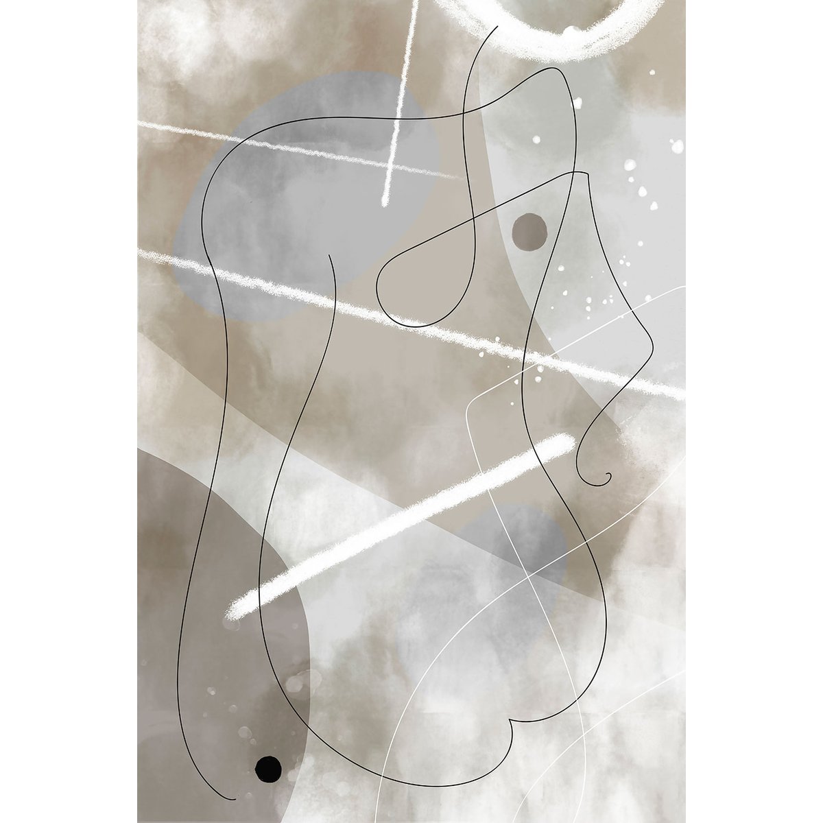Tableau abstrait et soft line n°1 tableau alu dibond, HEXOA
