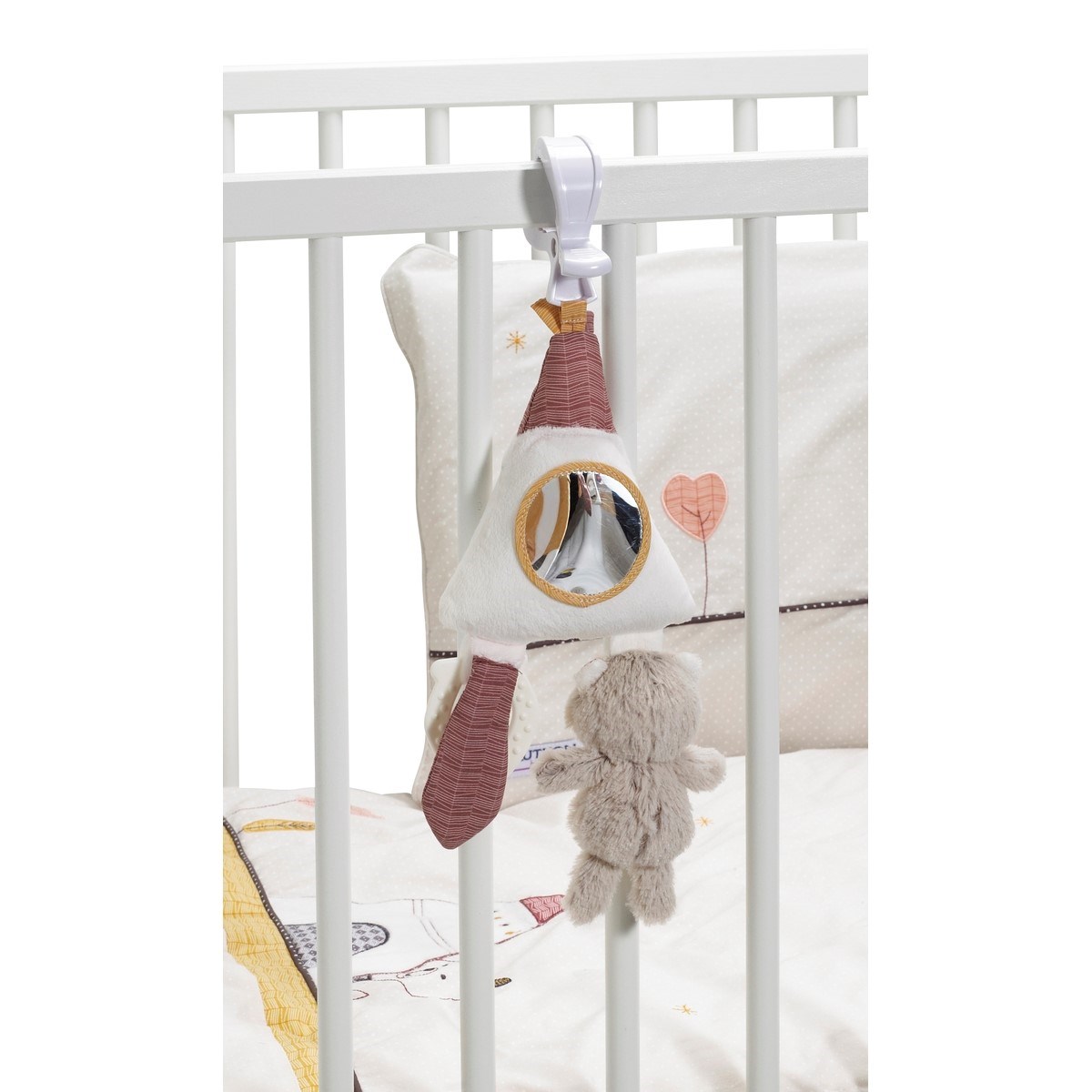 Jouet d'activités enfant Tipi en velours blanc, SAUTHON