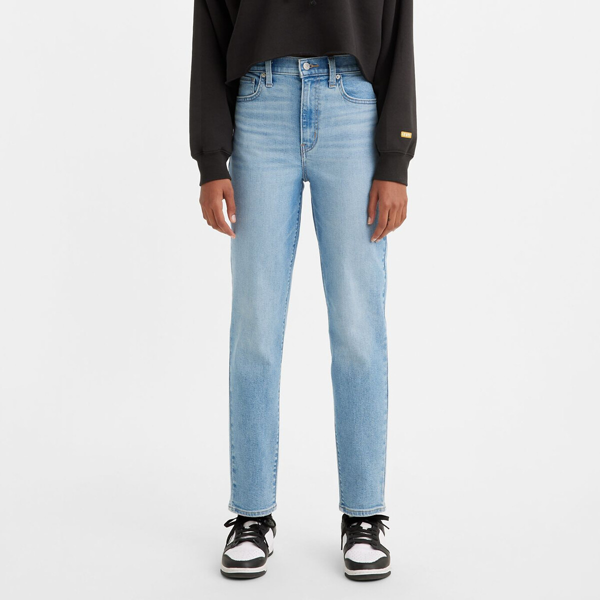 Jean High Waisted Mom light indigo worn in, LEVI'S