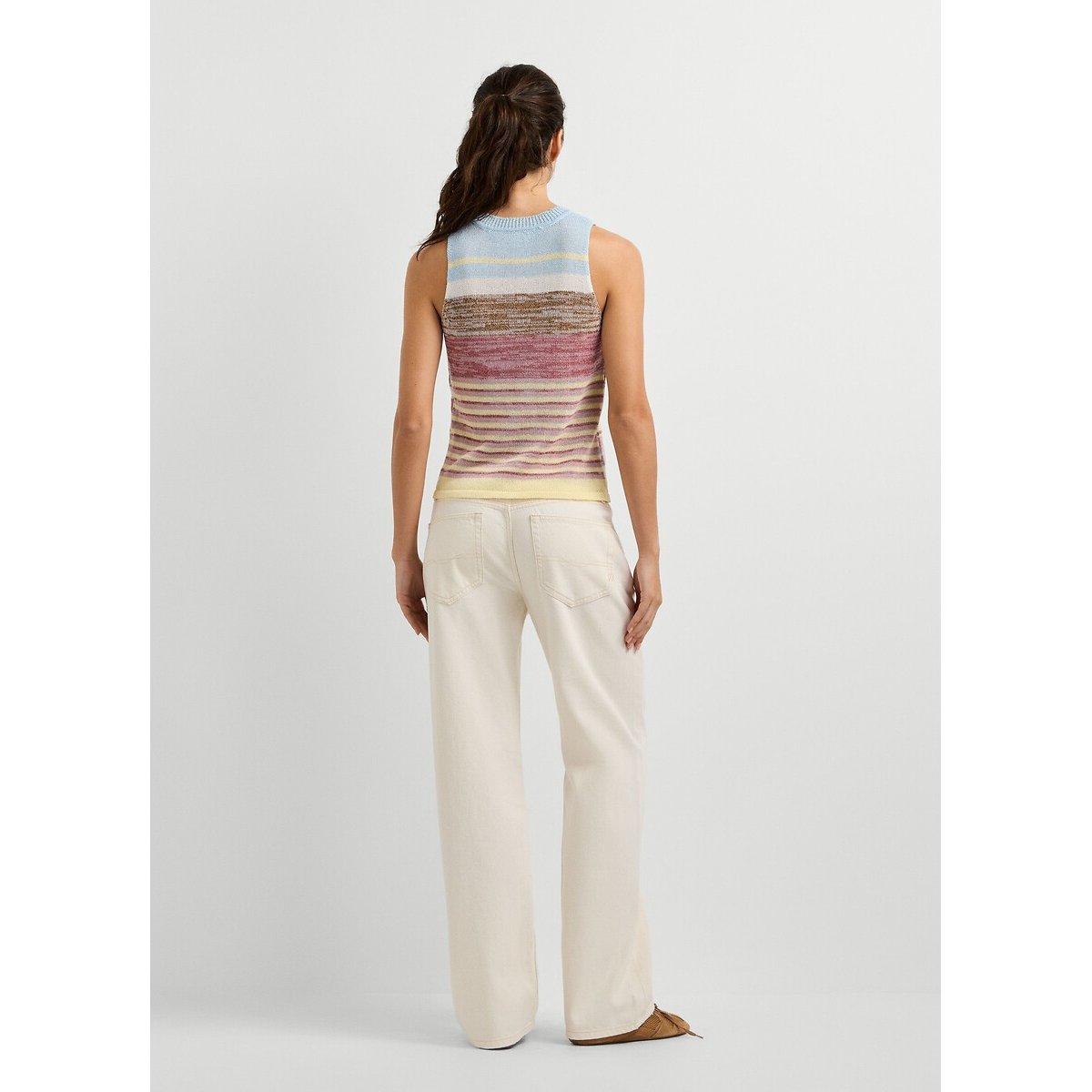 Striped Sleeveless Jumper multi-coloured, PEPE JEANS