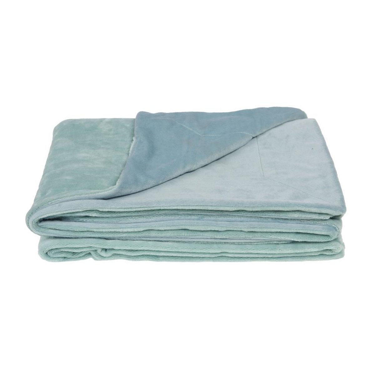 Plaid Lou glacier 130X170 bleu, AMADEUS