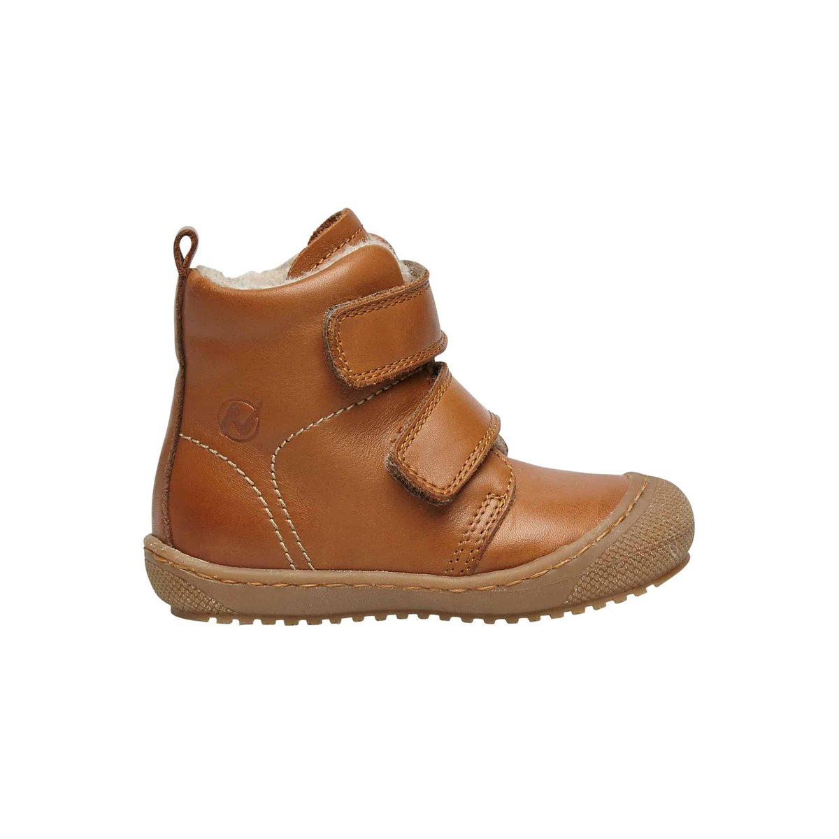 Bottines En Cuir Nappa Doublé Bubble Vl marron clair, NATURINO