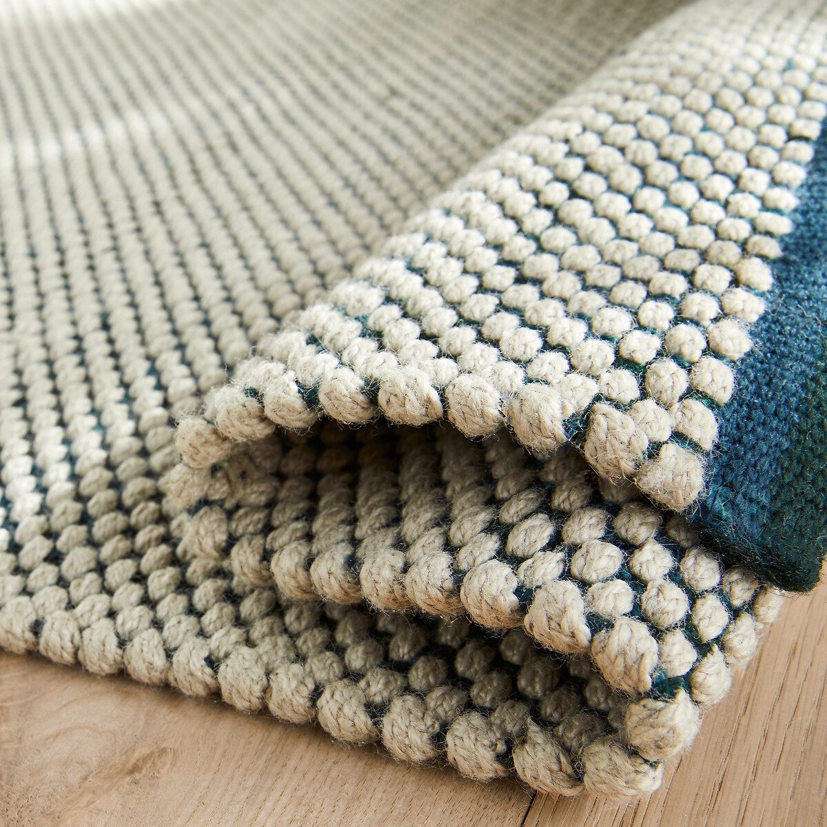 Seura Hand Woven Recycled Polyester Rug green/white/blue, AM.PM