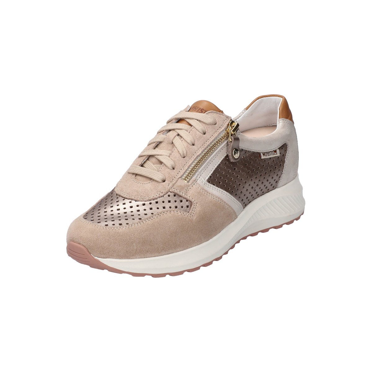 Baskets en cuir KIM PERF sable clair p5138953, MEPHISTO