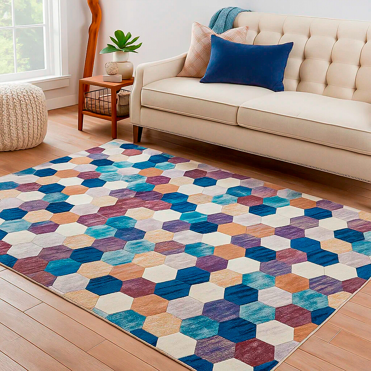 Tapete Hex, CUTCUT azul, CUTCUT