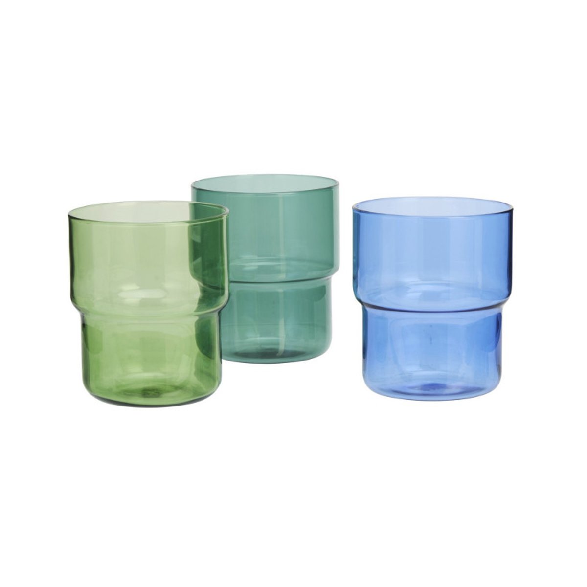 Verres à eau couleur set de 3 multicolore, MADAM STOLTZ