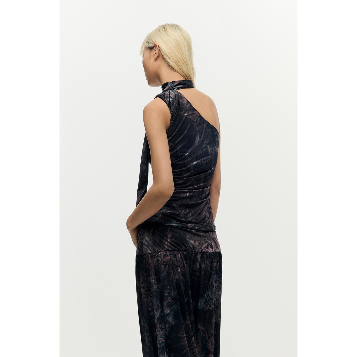 Top asymétrique ajusté marron, DESIGUAL
