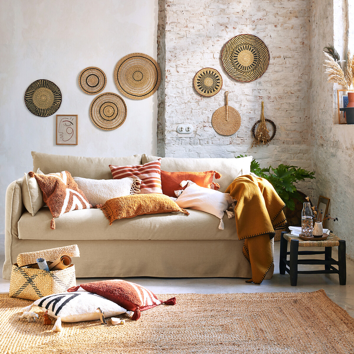 3er-Set Wandschmuck Jutlo bunt, LA REDOUTE INTERIEURS