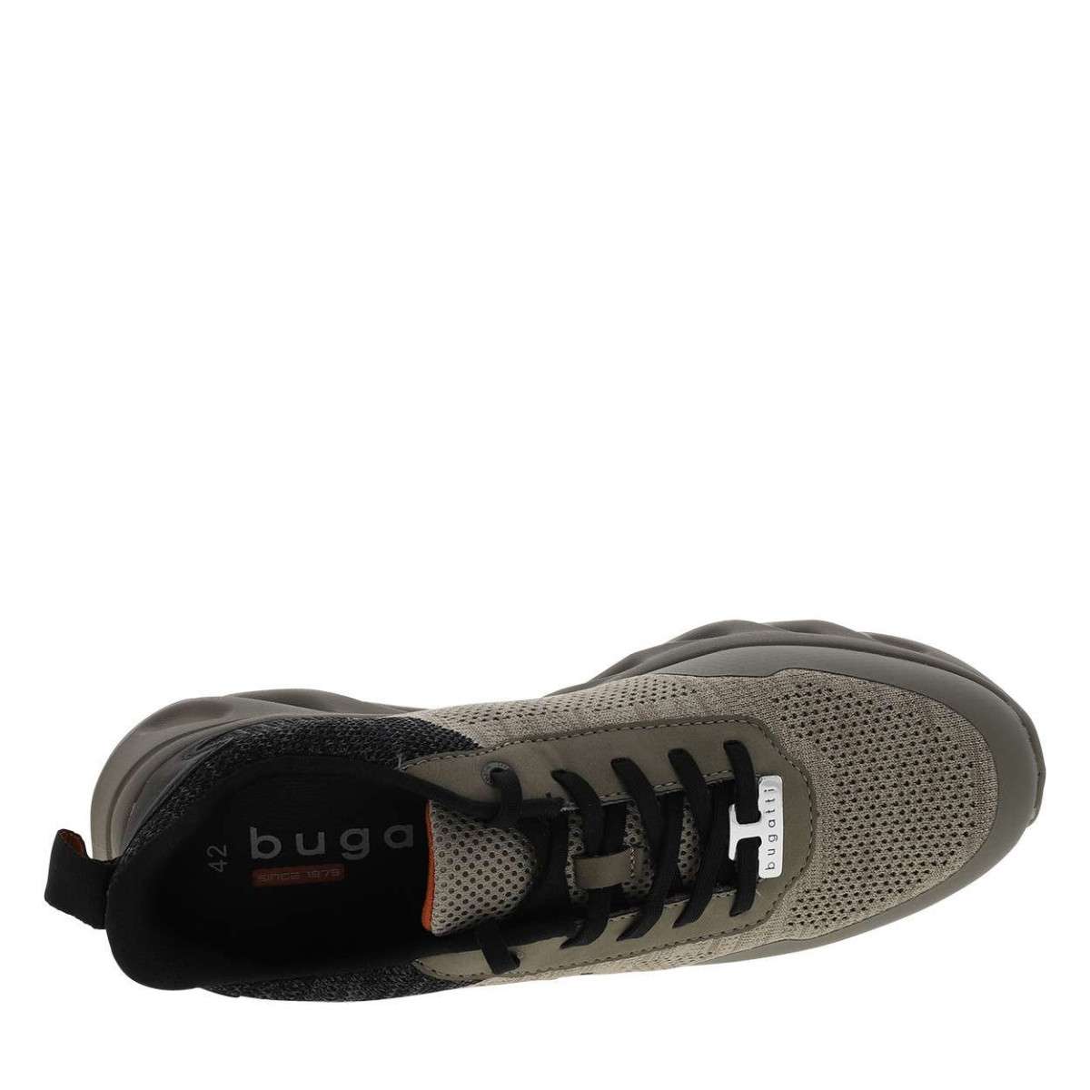 Sneakers talon plat vert, BUGATTI