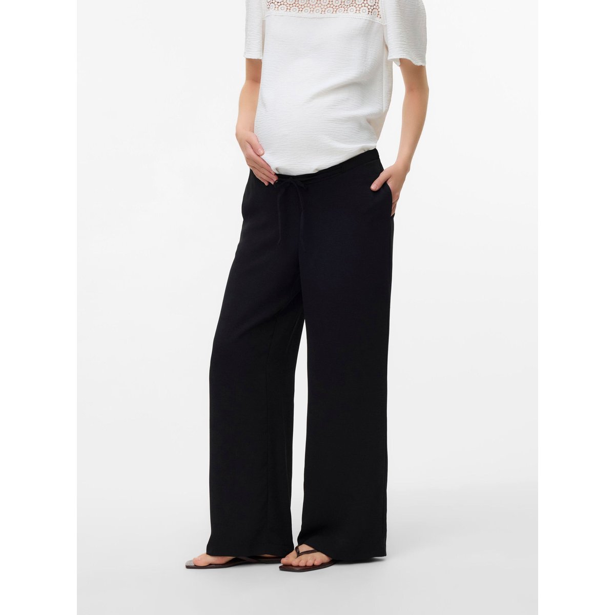 Pantalon À Jambe Large black 1, VERO MODA