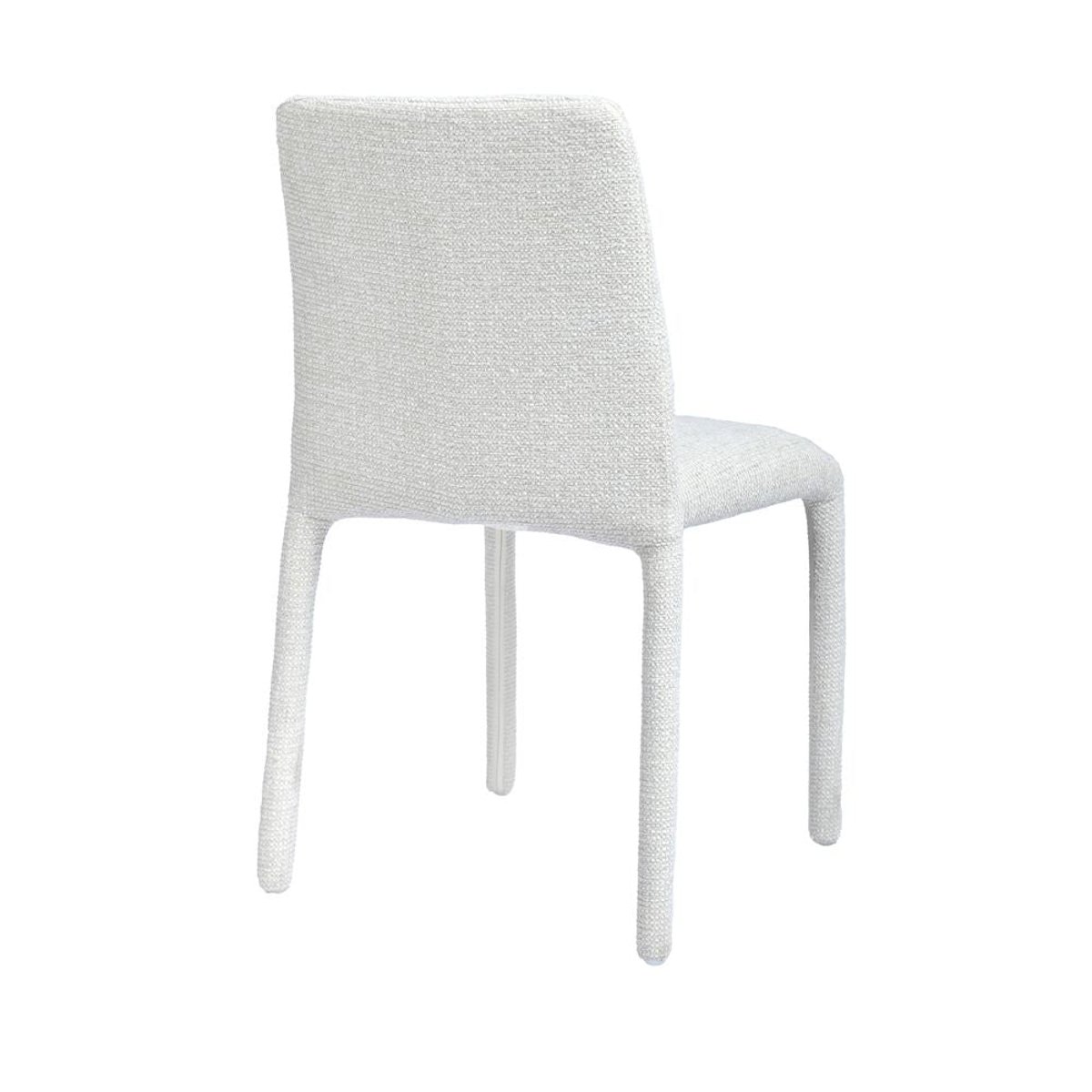Chaise repas empilable tissu chenillé beige, ZAGO