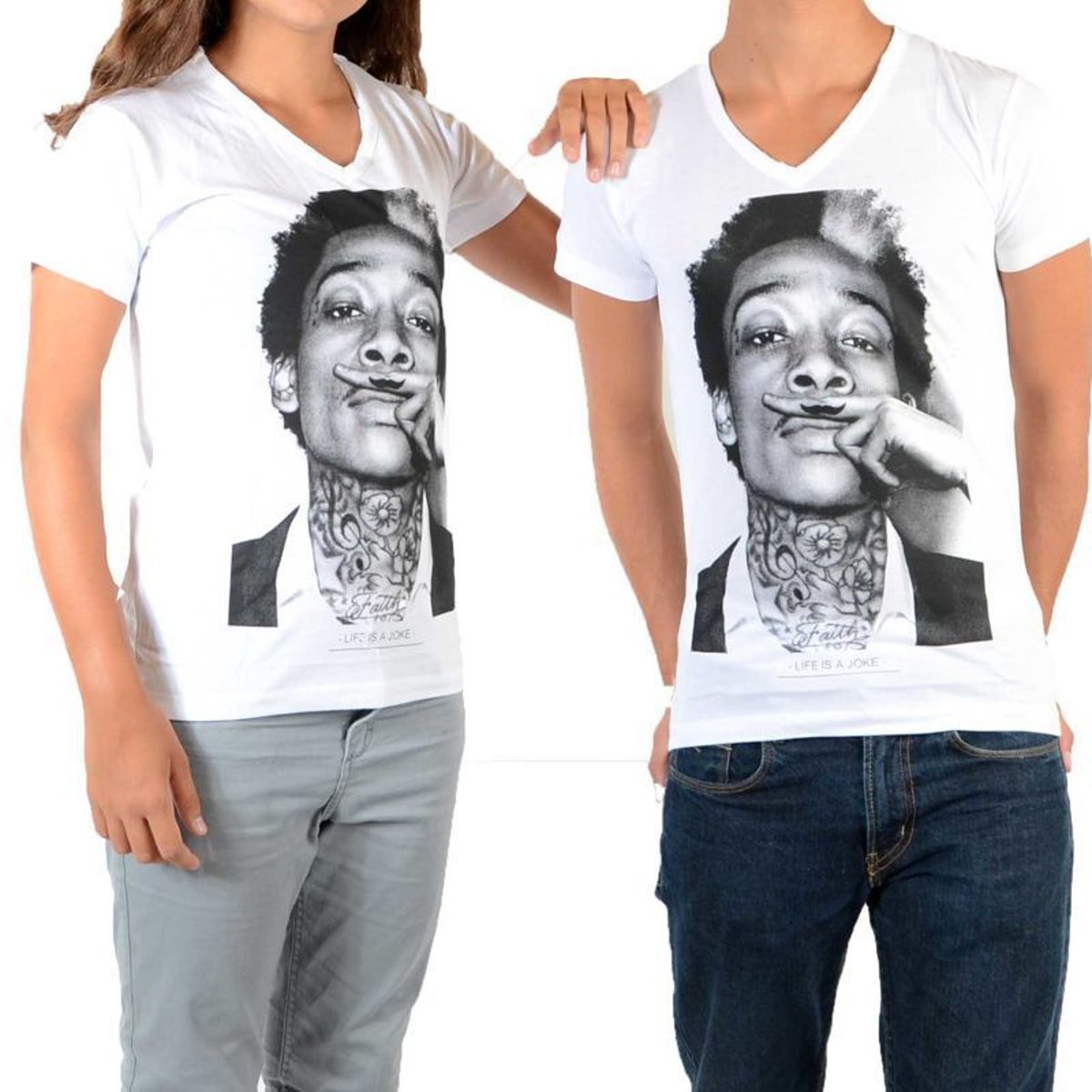 Tee Shirt Wiz SS Mixte blanc, LITTLE ELEVENPARIS