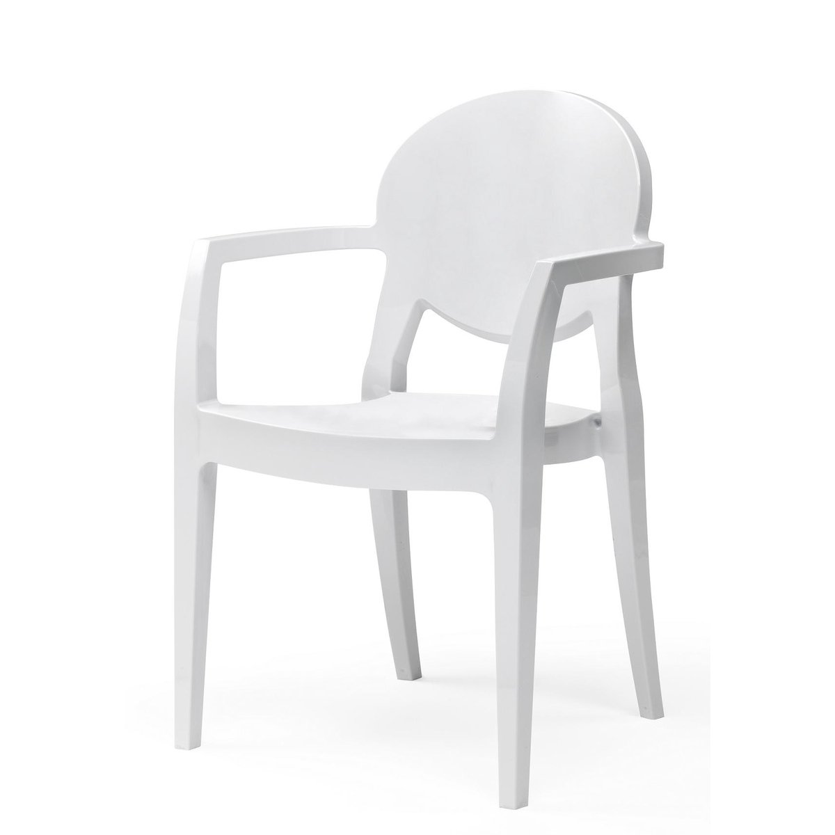 Chaise design empilable, IGLOO blanc, SCAB DESIGN