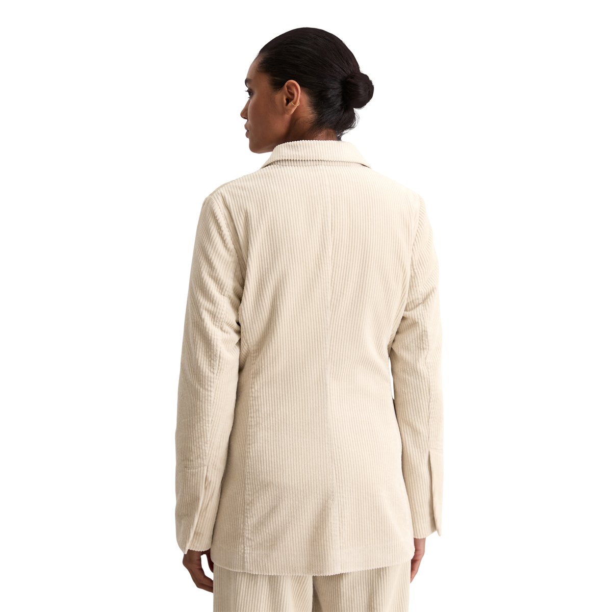 Blazer en velours côtelé shaped en pur coton organique beige, MARC O'POLO