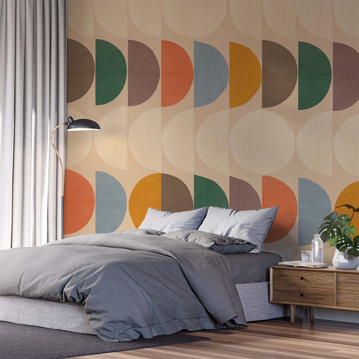 Papier peint, suite beige, HEXOA
