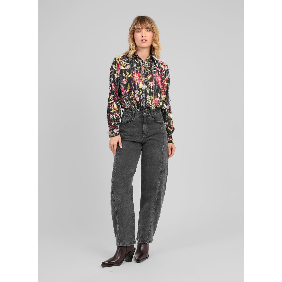 Chemise SOPHIKA jasione noir, AN'GE