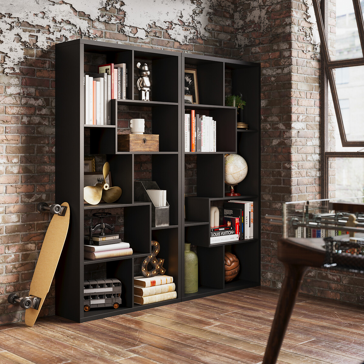 Brock Storage Shelving Unit black, SO'HOME