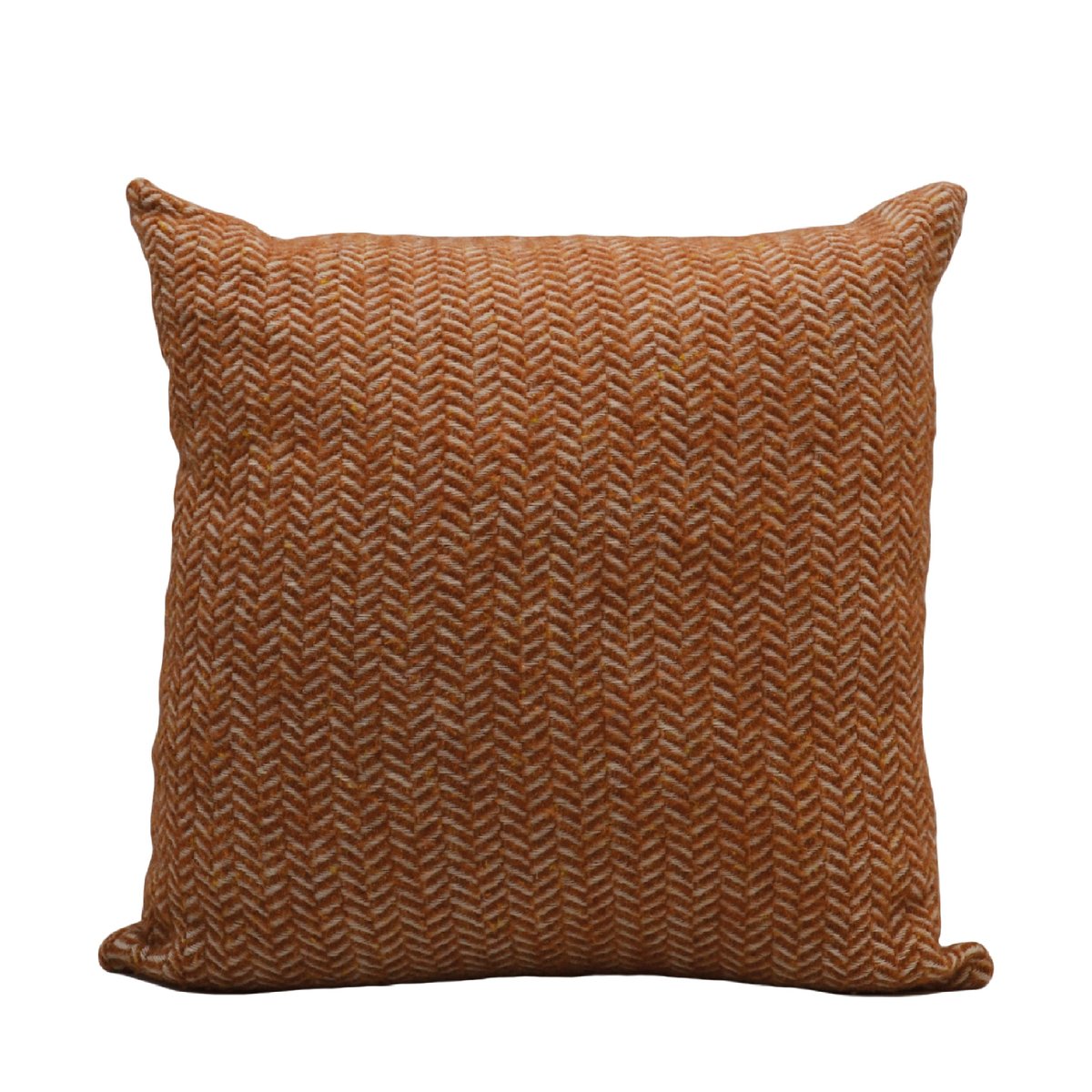 Housse de coussin en laine avec motif chevron marron brun, TOISON D OR