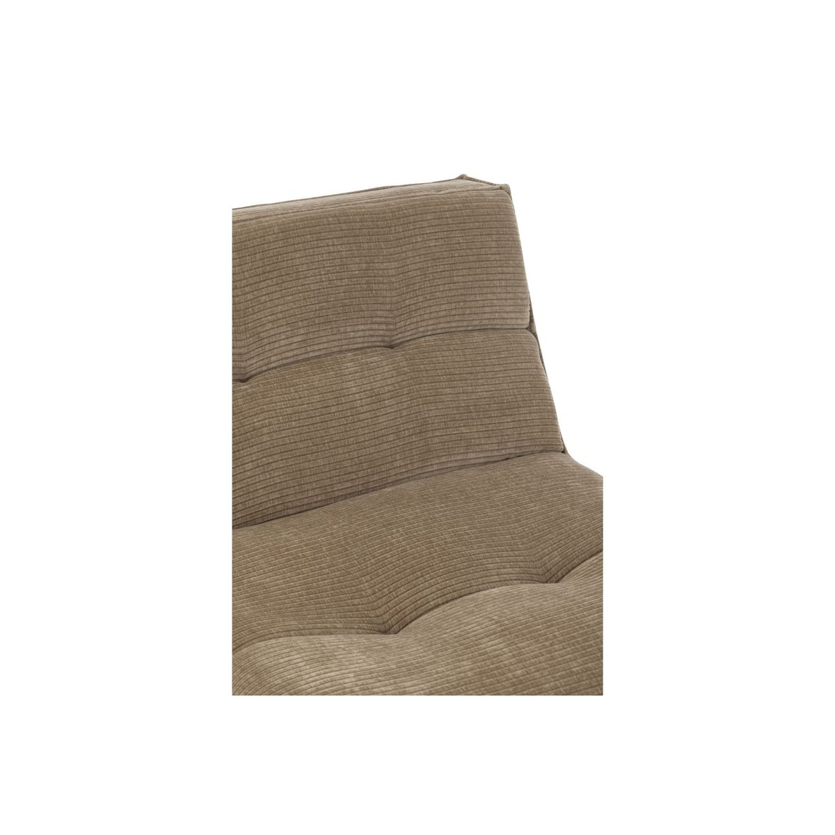 Fauteuil chauffeuse lounge en velours côtelé - LORENZO taupe, HELLIN, DEPUIS 1862