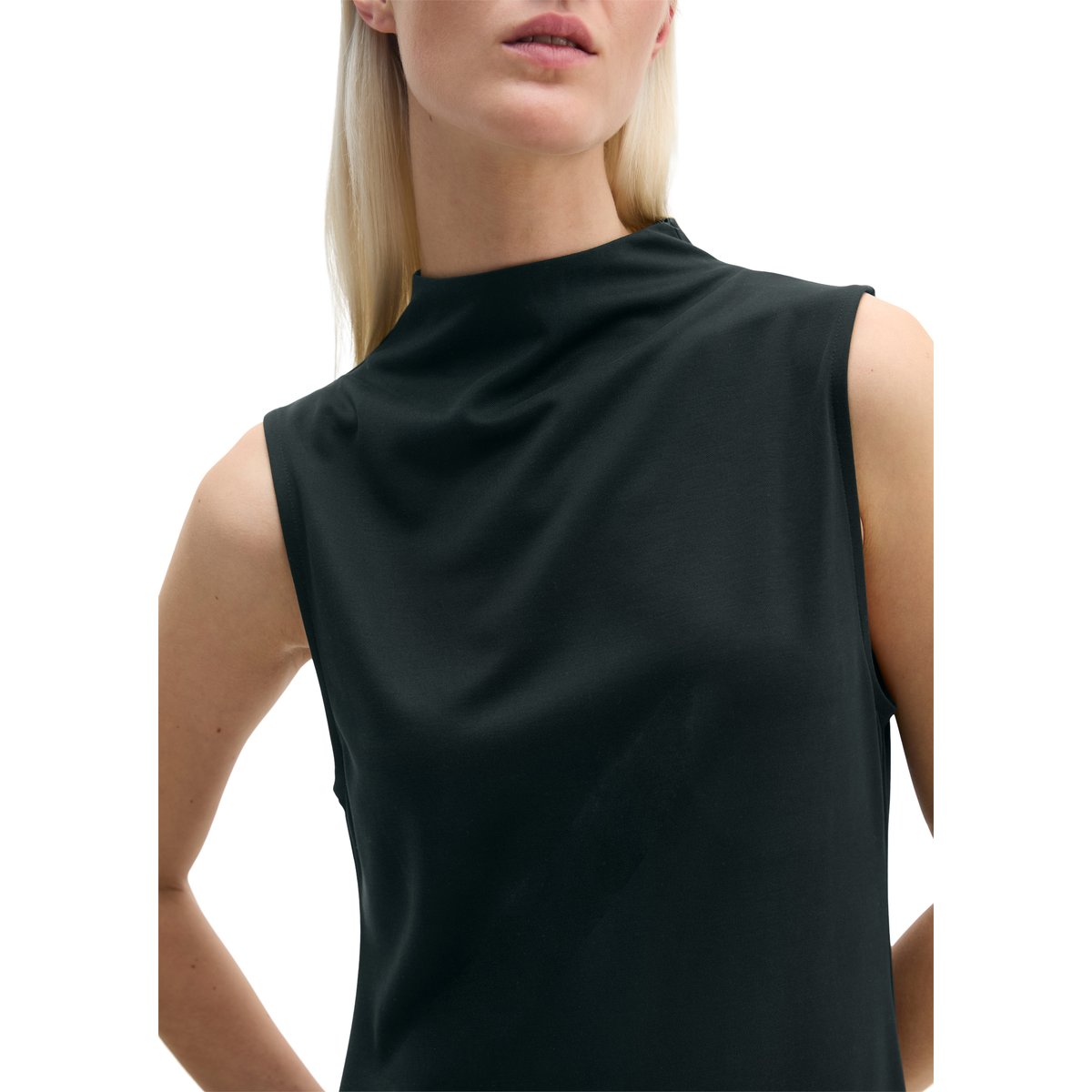 Robe en jersey fitted en jersey fluide soft touch noir, MARC O'POLO