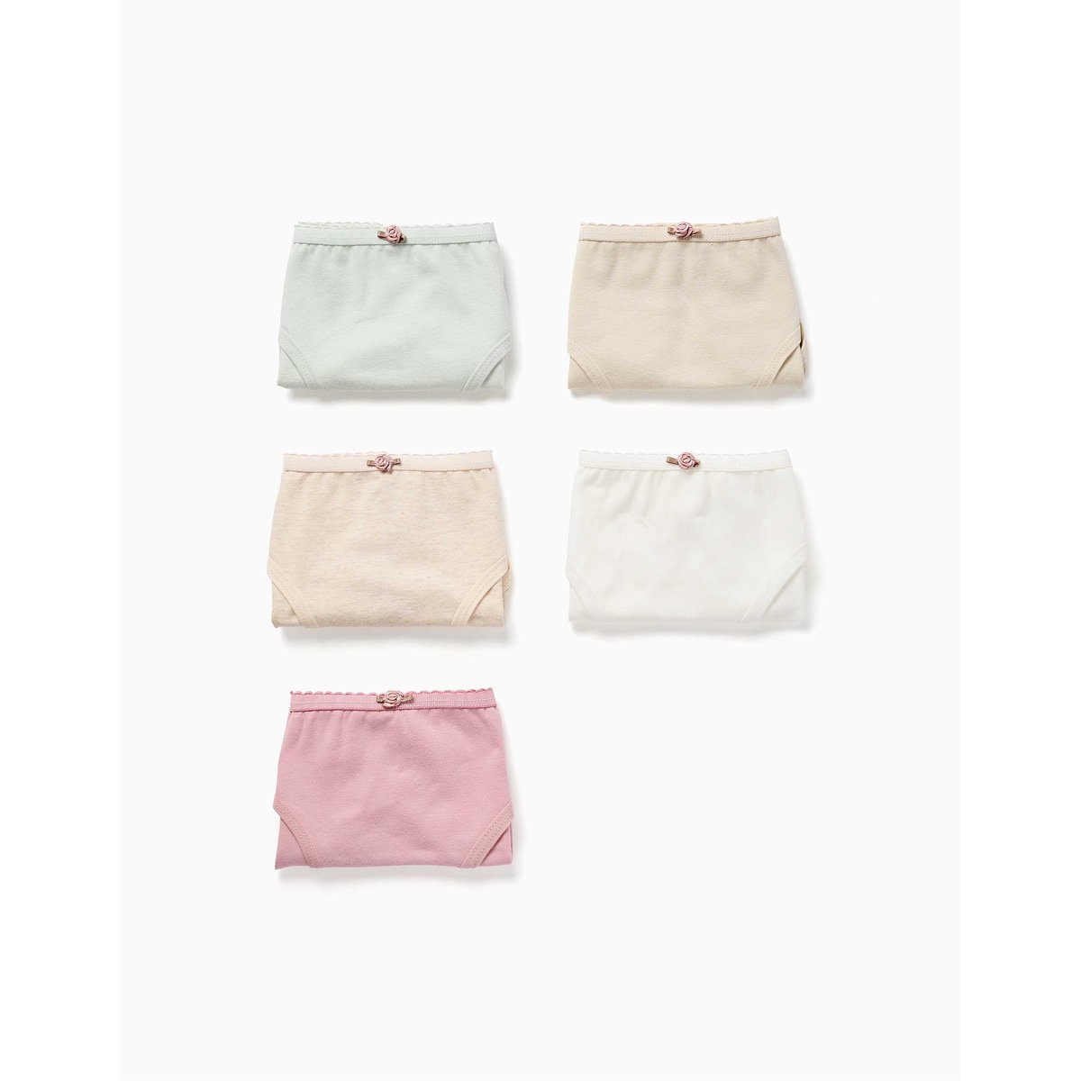 Lot de 5 culottes avec roses décoratives multicolore, ZIPPY