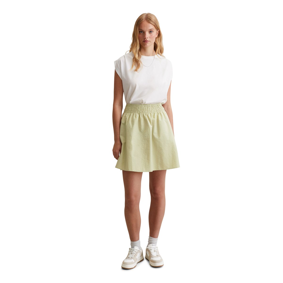 Jupe évasée en mélange de coton organique vert, MARC O’POLO DENIM