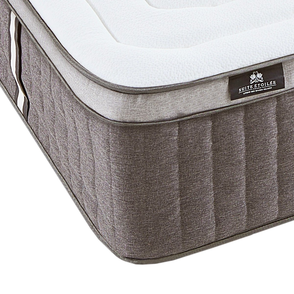 Matelas Ressorts Suite Impériale 90x190 cm Accueil Mousse Supersoft couleur unique, BELLECOUR