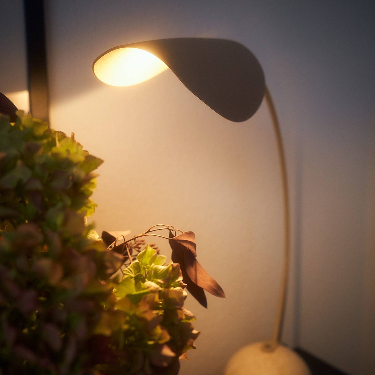 Lampe à poser en métal moderne, Rivera beige, marbre naturel, LUCANDE