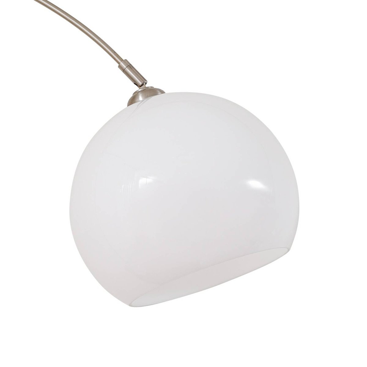 Lampadaire en métal moderne, Alverton blanc, nickel, LINDBY