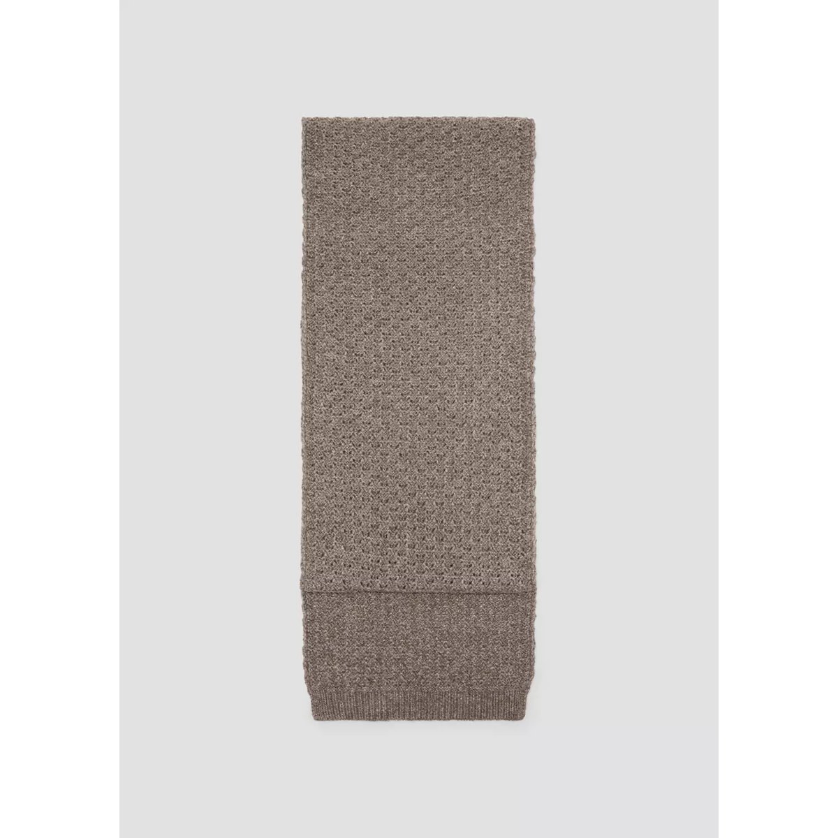 Écharpe en maille avec fil en fil textile marron moyen, MANGO TEEN