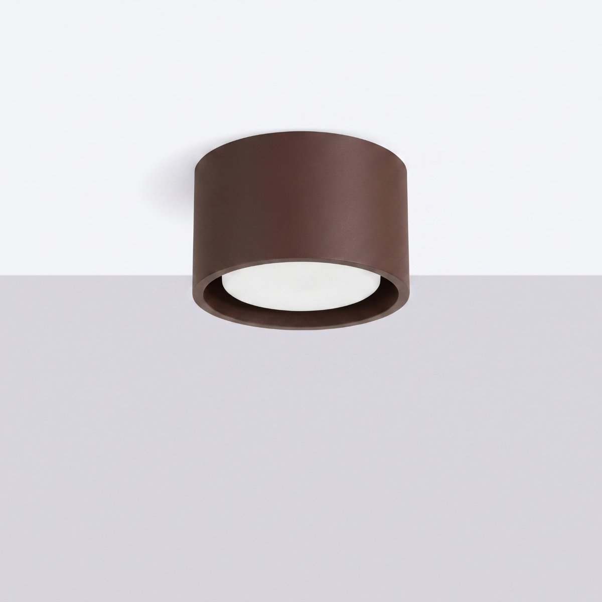 Plafonnier Aluminium Marron Gx53 1 MODO marron, EDEN