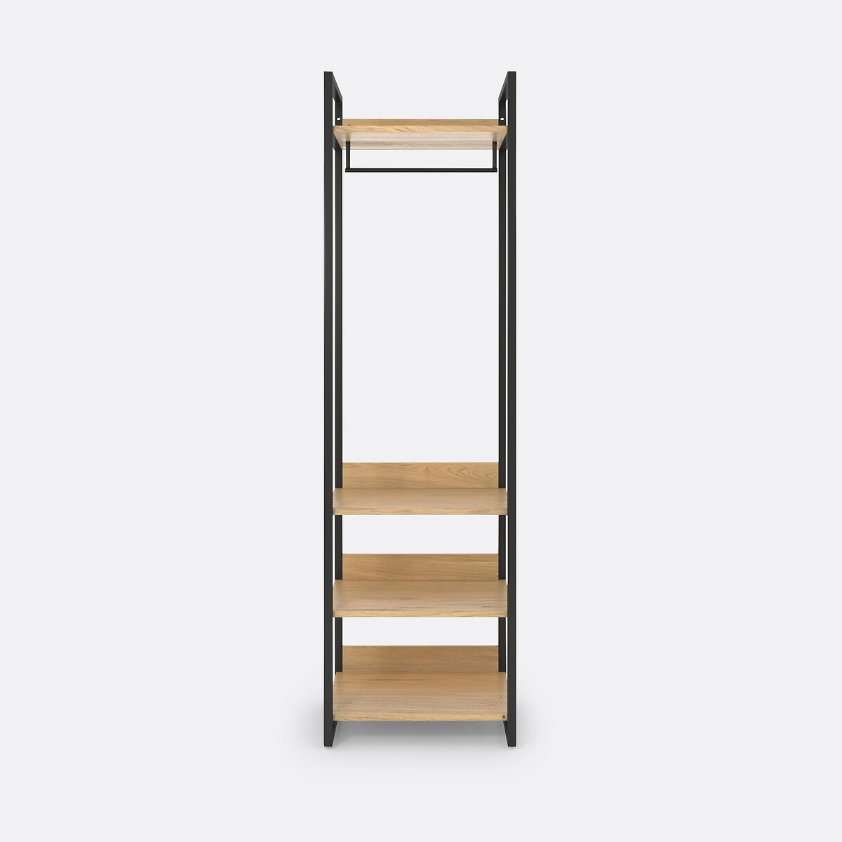 Module dressing 3 étagères 1 penderie HIBA bois/métal, LA REDOUTE INTERIEURS