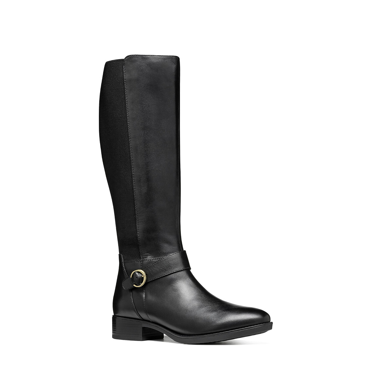 Felicity Leather Riding Boots with Elastic black, GEOX