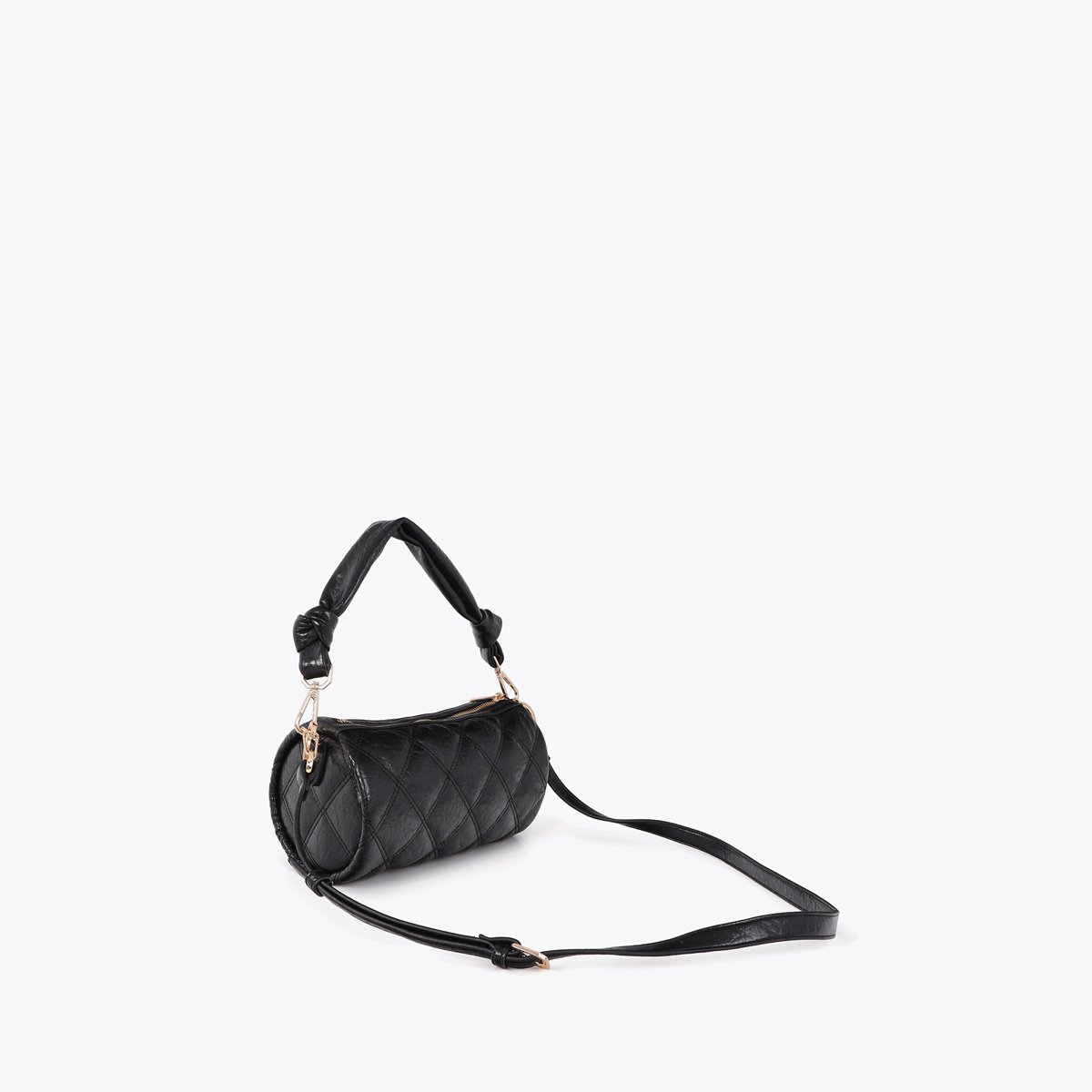 Sac à bandoulière matelassé à noeuds décoratifs noir, LOLA CASADEMUNT