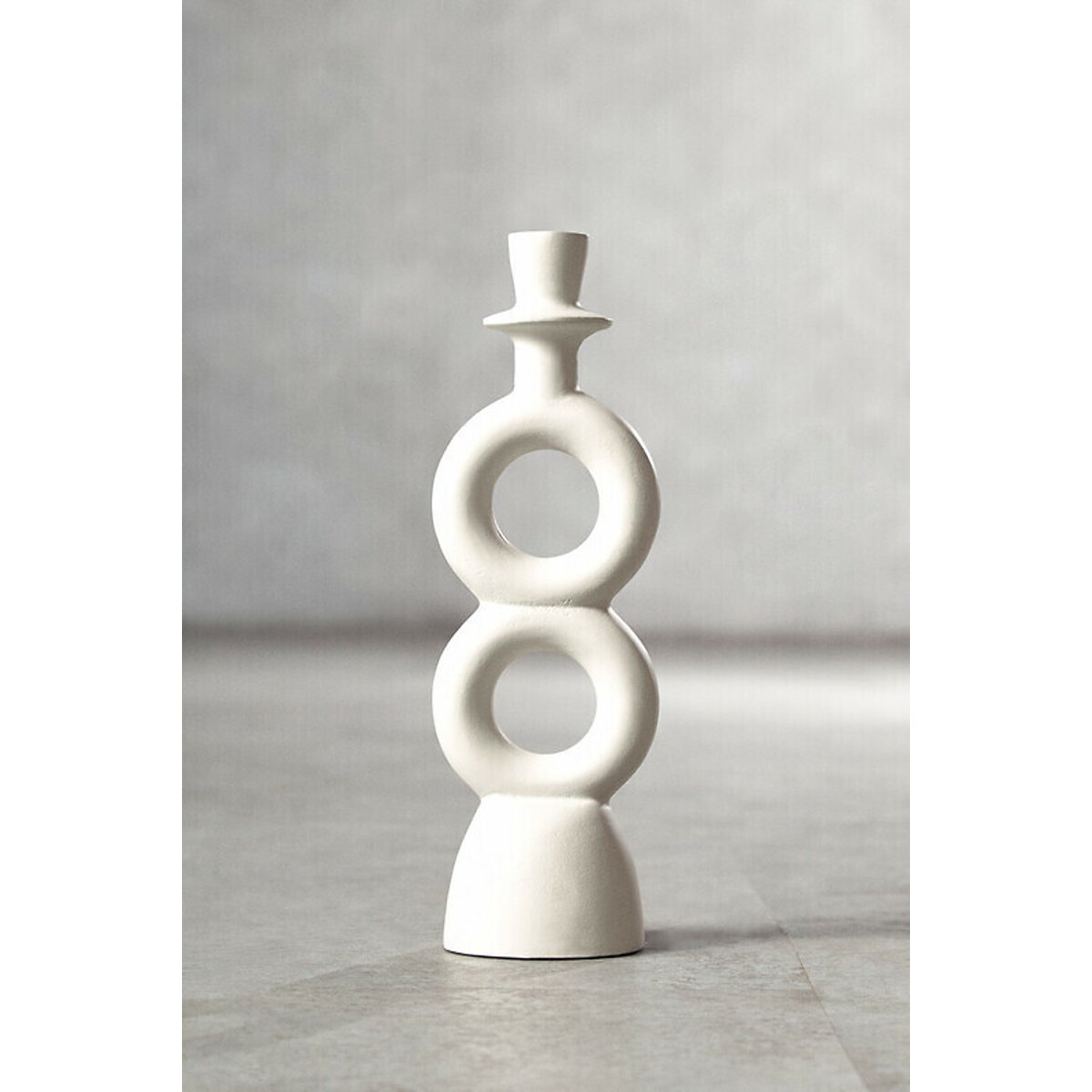 Large Abstract Candle Holder in Cream cream, FIFTY FIVE SOUTH