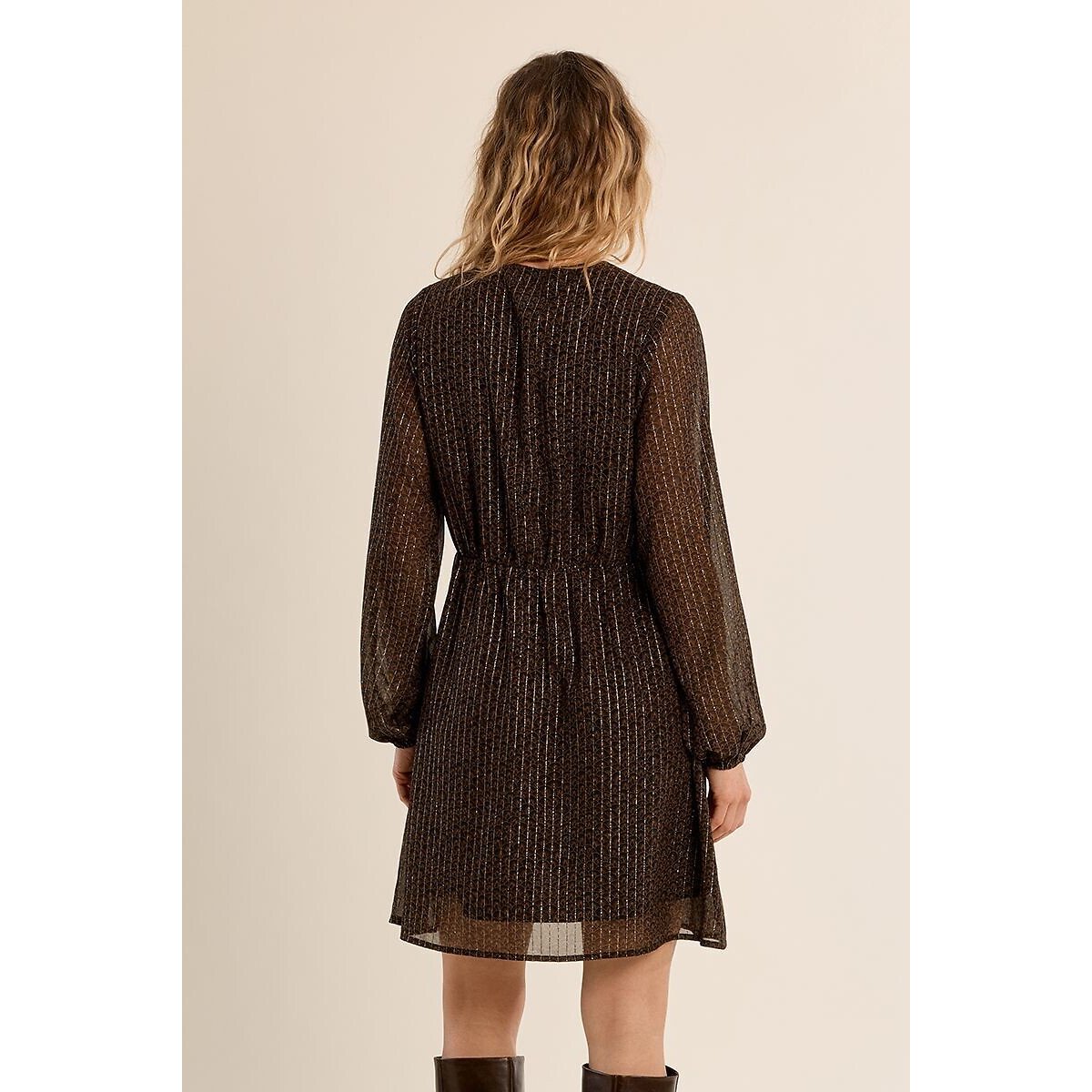 Robe courte imprimée noir, MOLLY BRACKEN