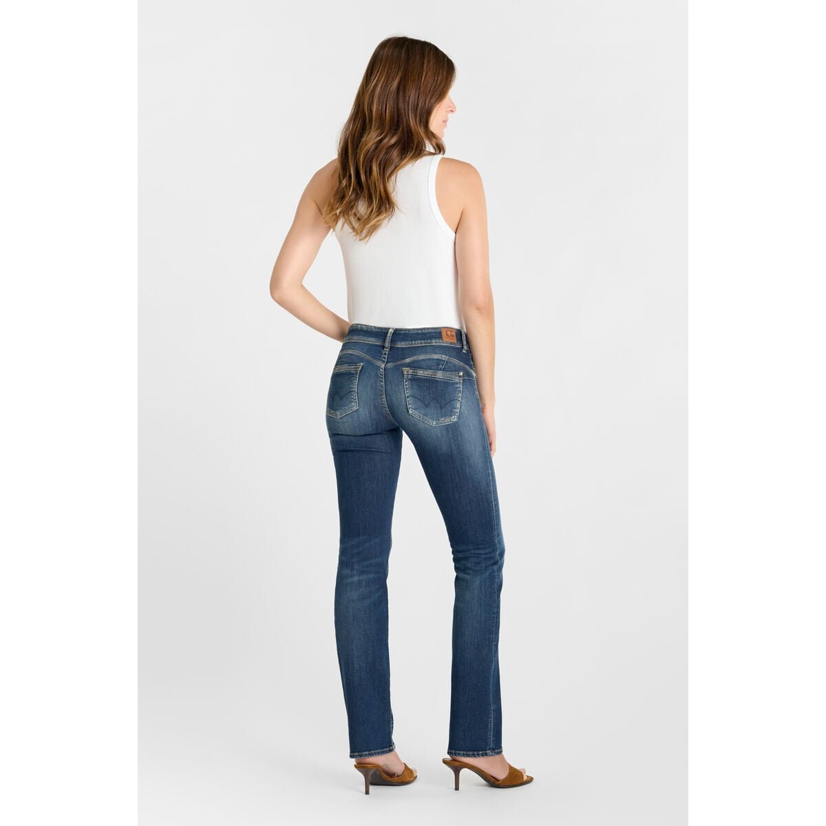 Jeans push-up droite PULP, longueur 34 blue, LE TEMPS DES CERISES