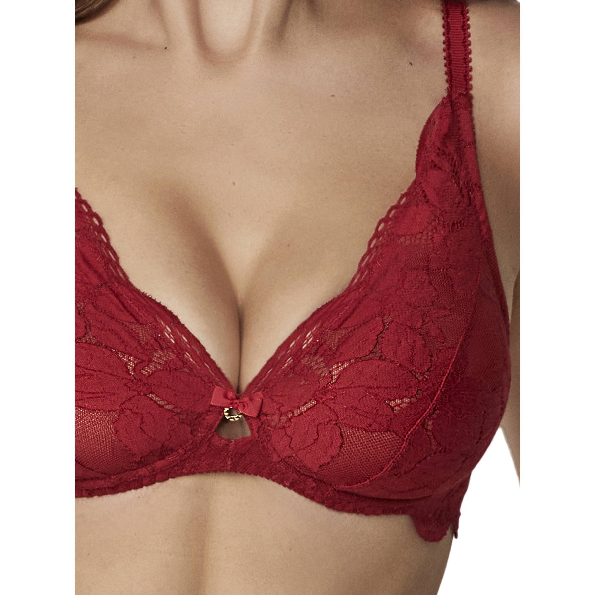 Soutien-gorge triangle sans armatures FEDERICA rouge, SELMARK