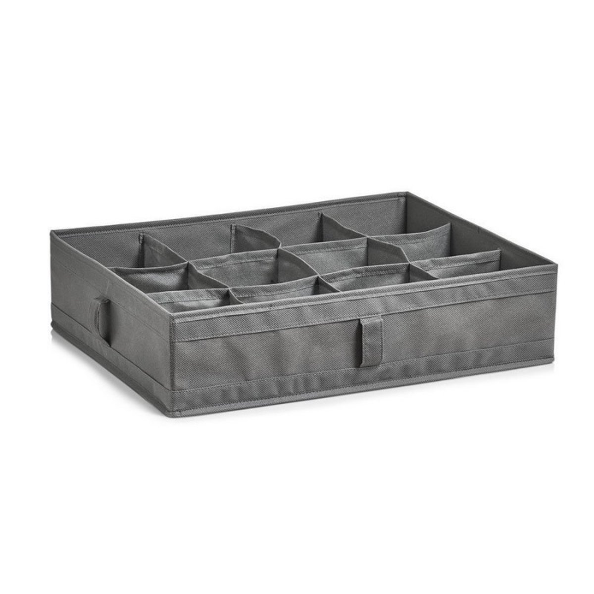 Organiseur dressing 12 compartiments tissu gris, ZELLER PRESENT