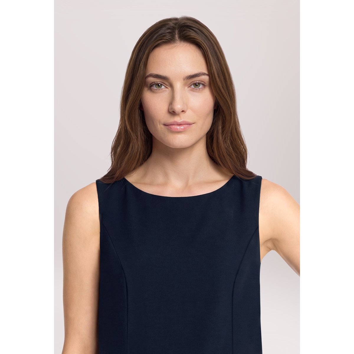 Robe de cocktail à jupe évasée patch dark blue/dark blue, VERA MONT
