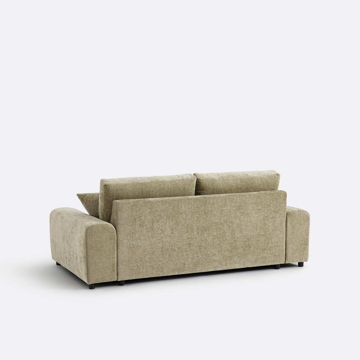Canapé droit, 2 places, en chenille flammée, GALENE vert eucalyptus, LA REDOUTE INTERIEURS