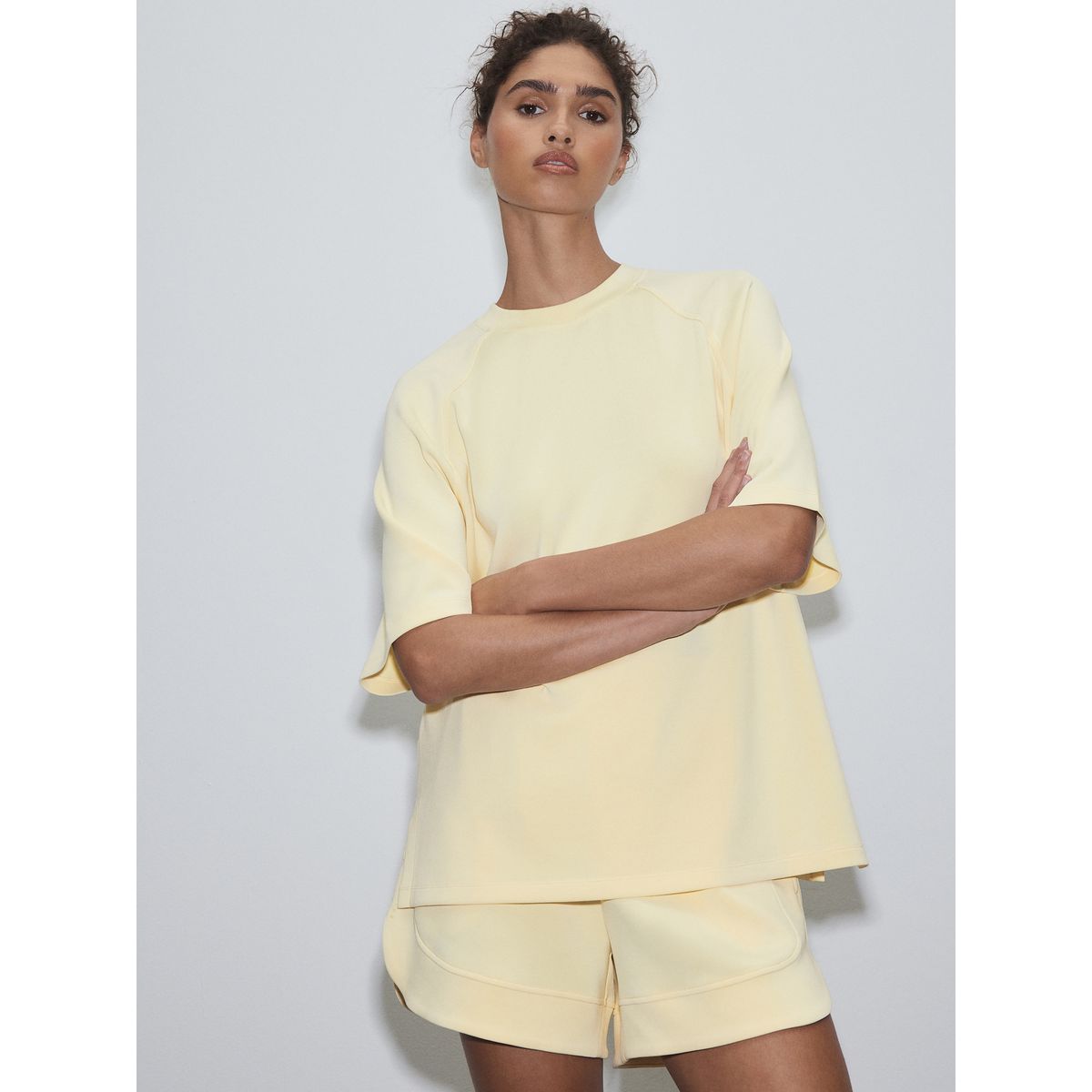 T-shirt de sport oversize en modal active jaune citron, NEXT