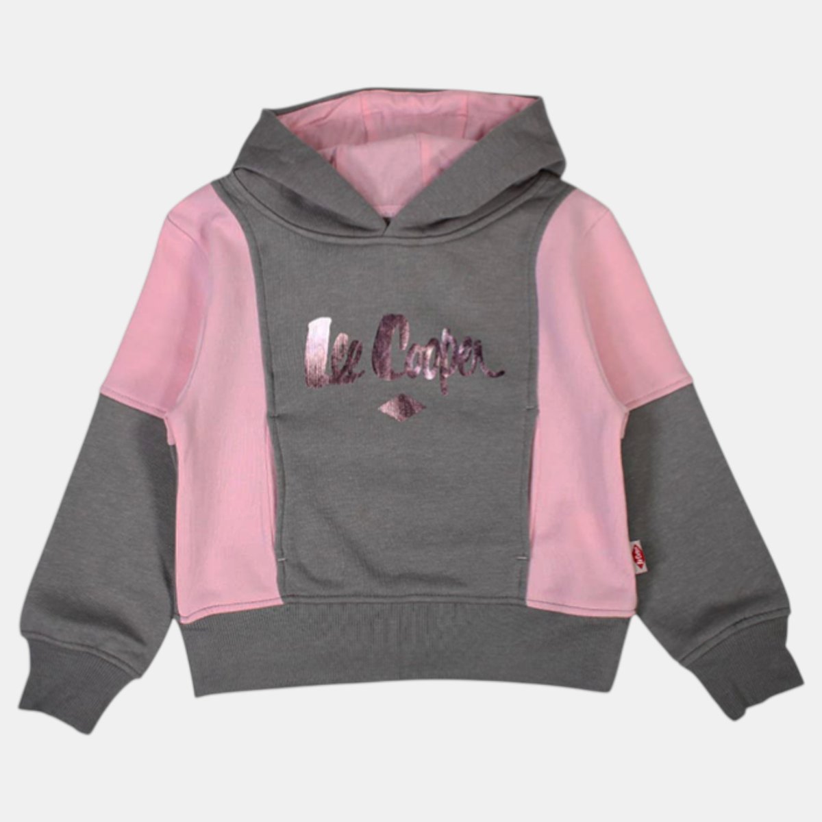 Sweat à capuche imprimé, coupe décontractée et manches longues POP GIRL gris, LEE COOPER