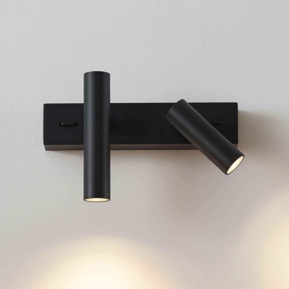 Applique compacte double liseuse LED - ELENKA noir, KOSILUM