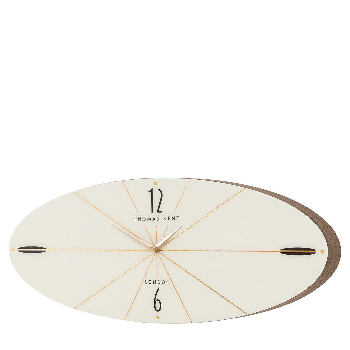 Greenwich Ellipse 31" Oversized Wall Clock white, THOMAS KENT