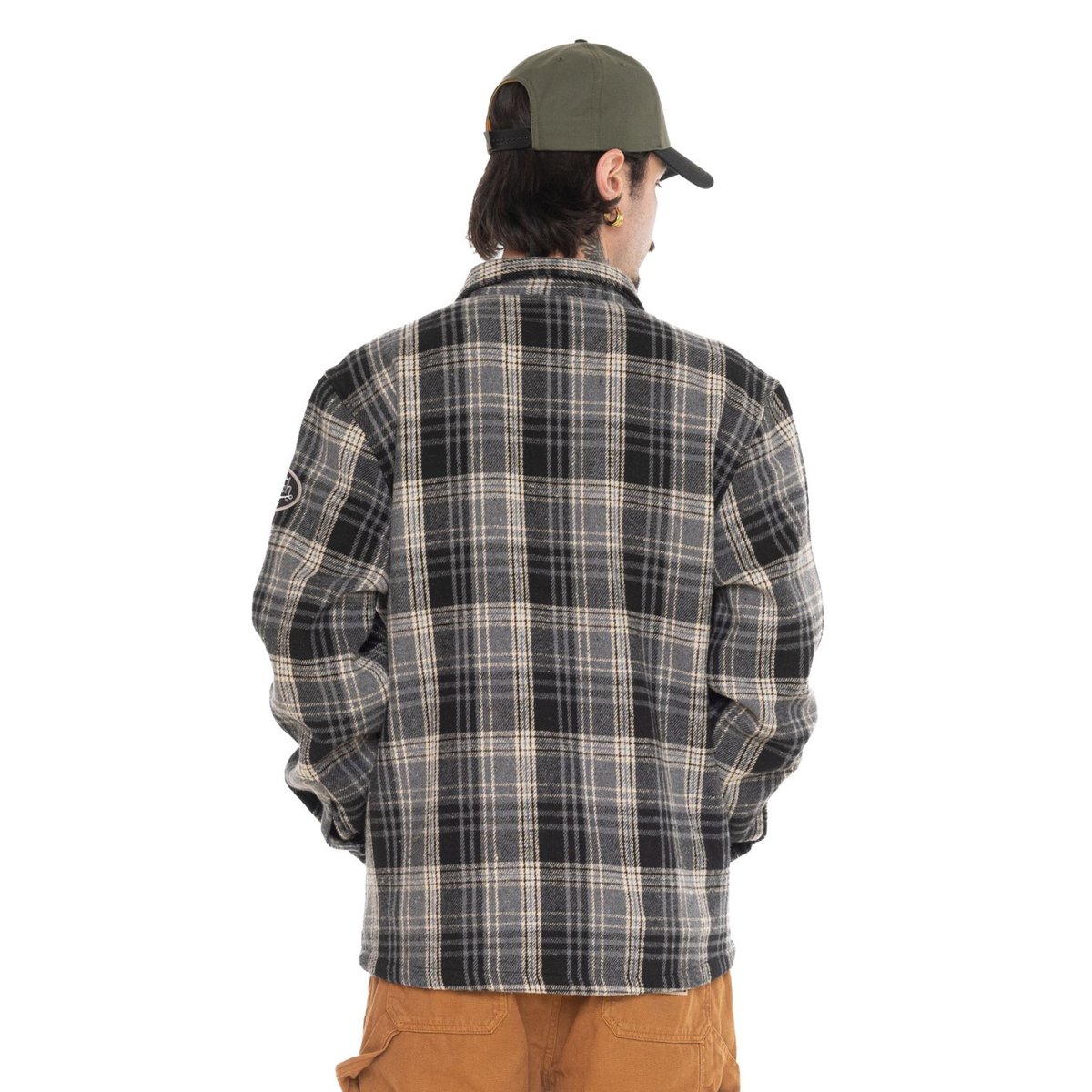 Surchemise à carreaux Pepper noir/blanc/gris clair/bleu clair, VON DUTCH