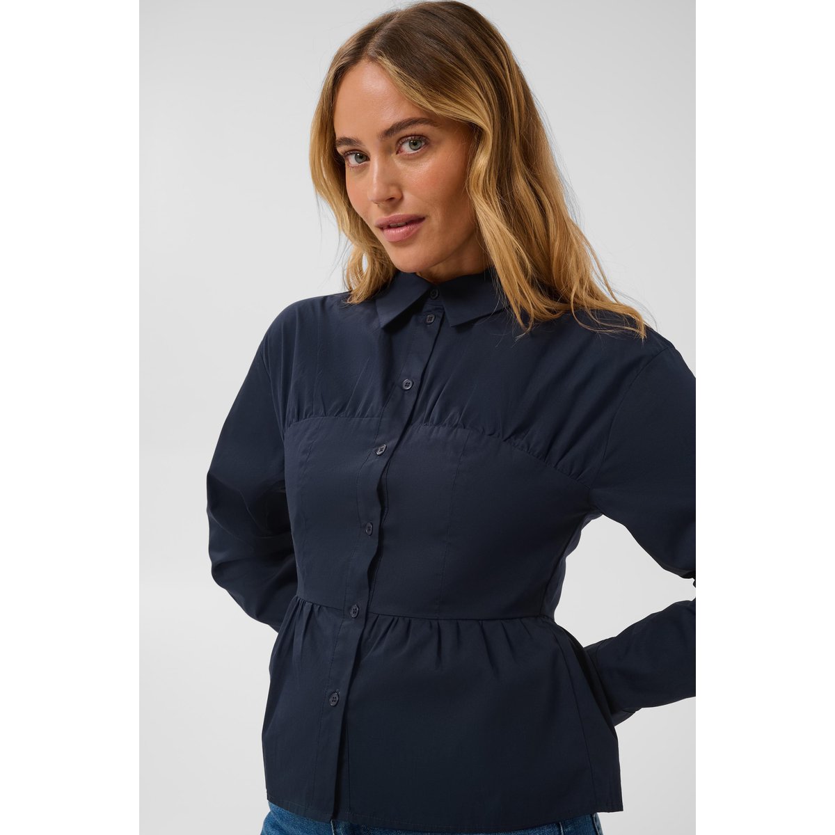 Chemise à manches longues bleu dark sapphire, KAFFE