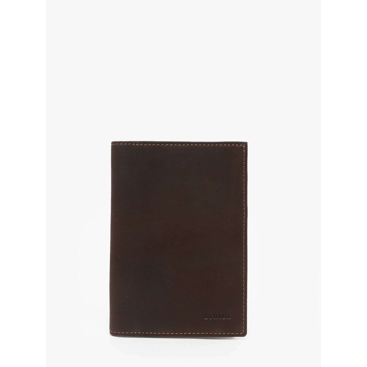 Porte-papiers Oil cuir marron, ETRIER
