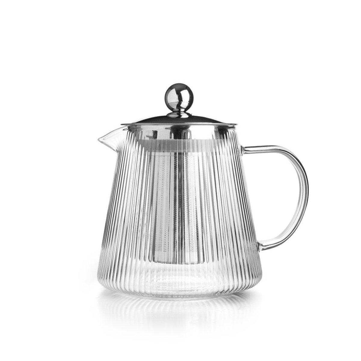 Theiere en verre avec filtre Elegant 1.2 l transparent / cristal, IBILI